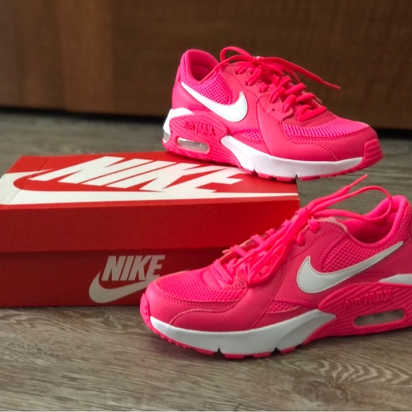 Nike Shoes - Nike Pink and White Air Max Sneakers with Sporty Design